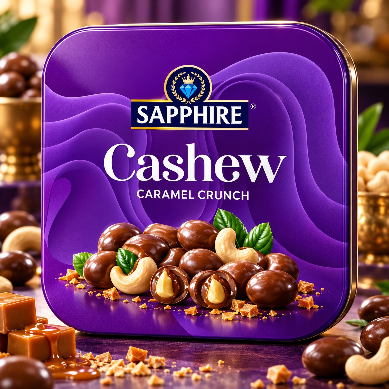 Sapphire Cashew Caramel Crunch 90gm