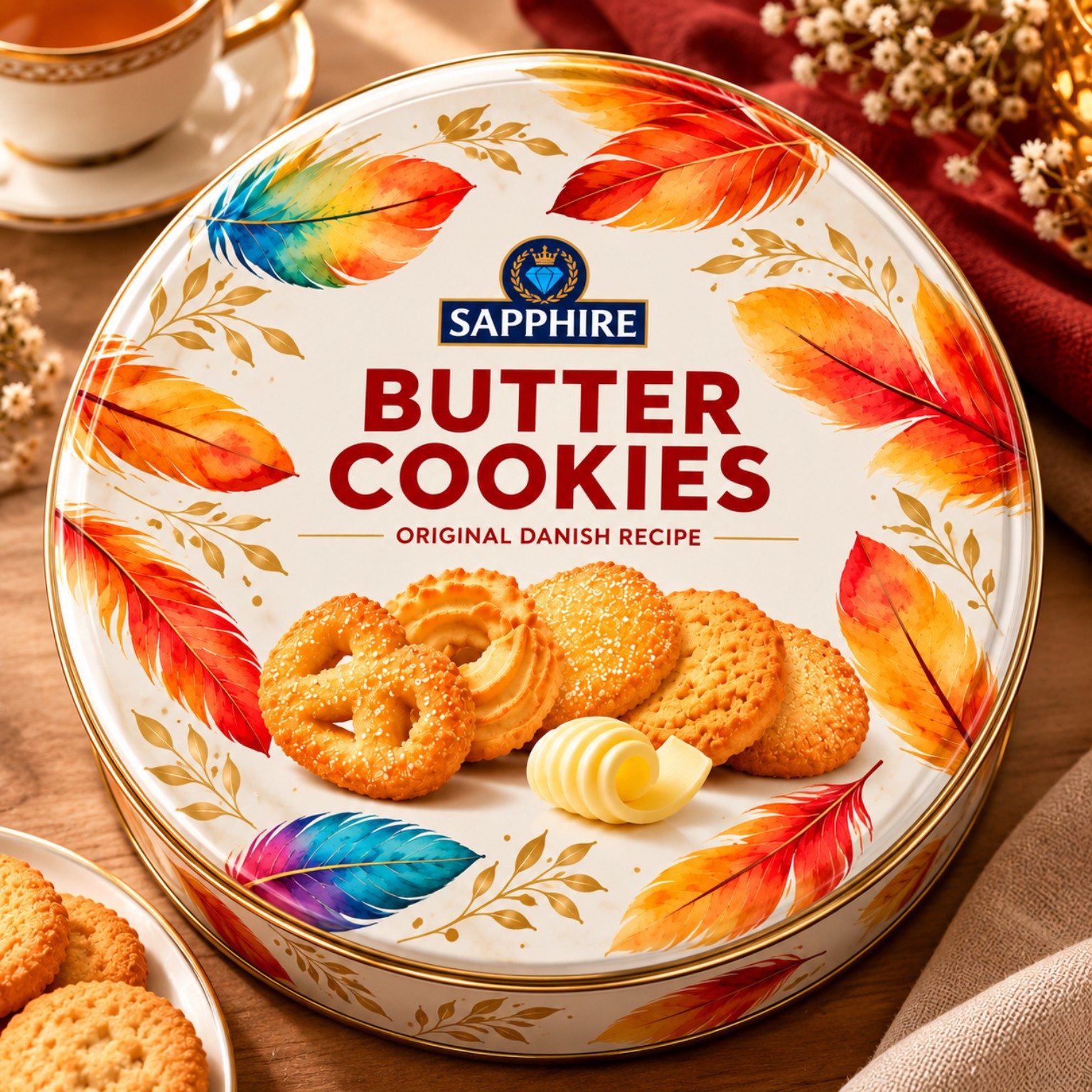 Sapphire Butter Cookies Gold Collection Original Danish Recipe 450gm
