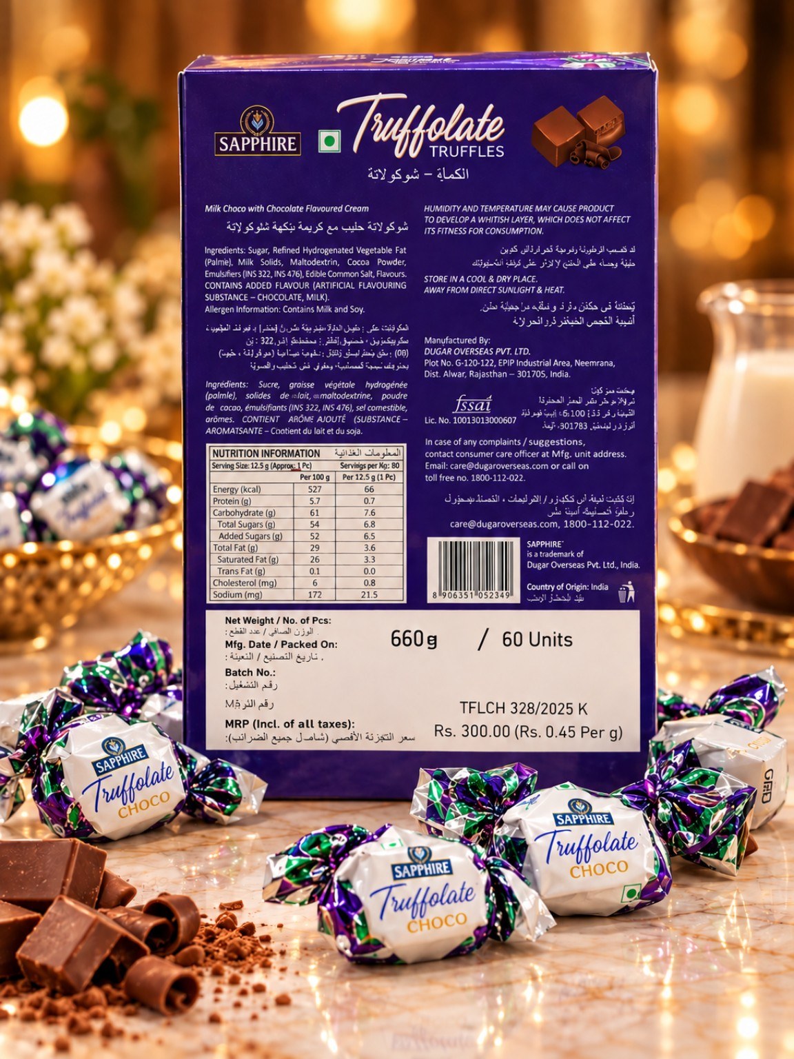 Sapphire Truffolate Truffles Choco Chocolate 660gm